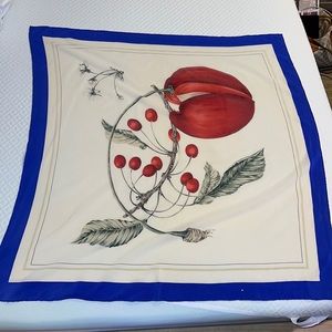Alice Acreman Vintage Cherry Silk Scarf